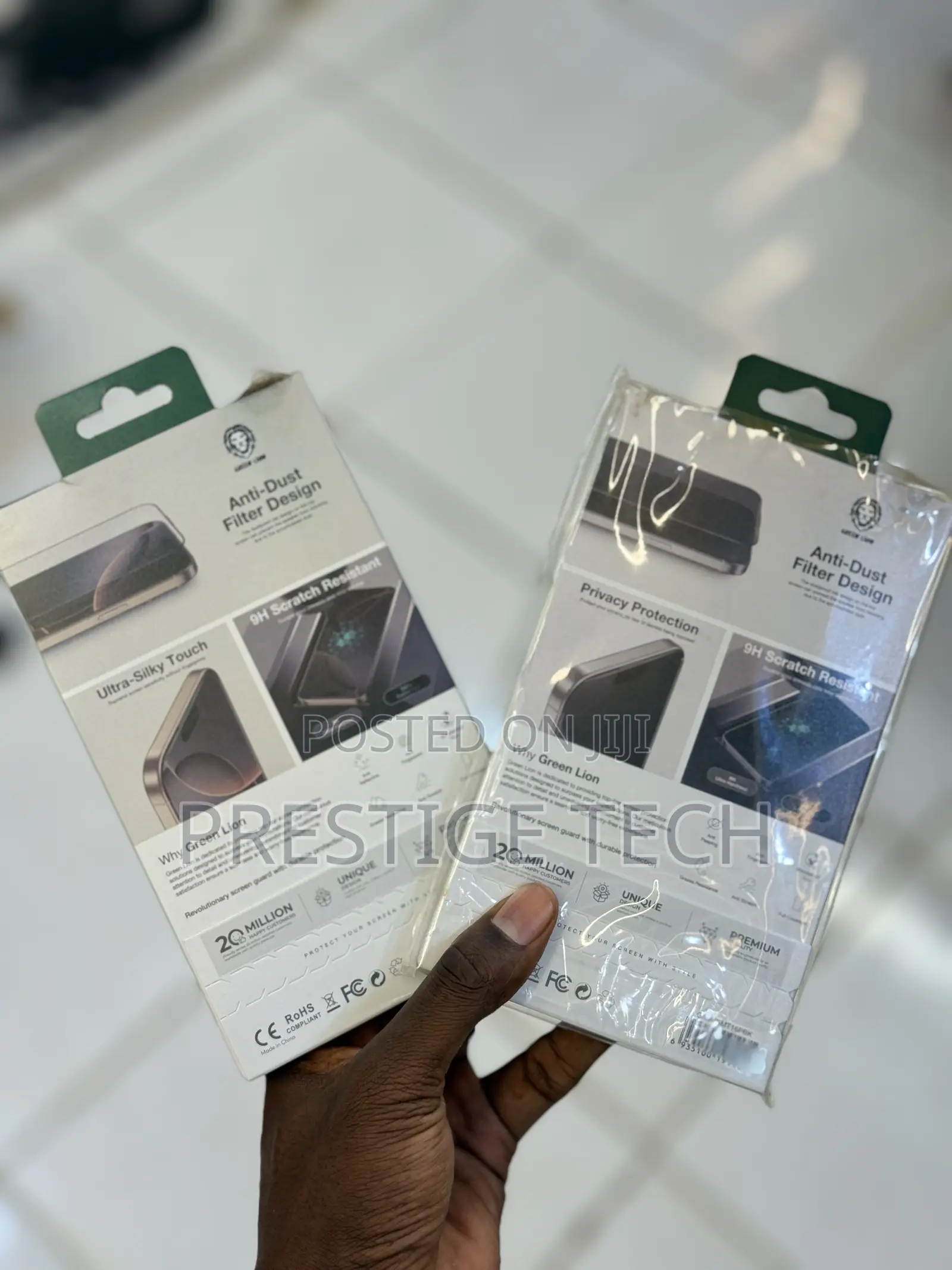 Green Lion Matte Screen Guards Both Clear & Privacy For iPhone 16 & 15