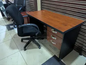 120cm Office Desk, With a Fabric Adjustable Chair