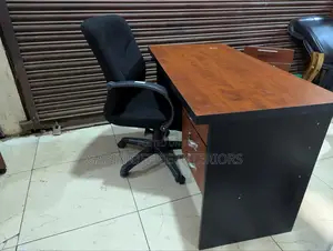 120cm Office Desk, With a Fabric Adjustable Chair