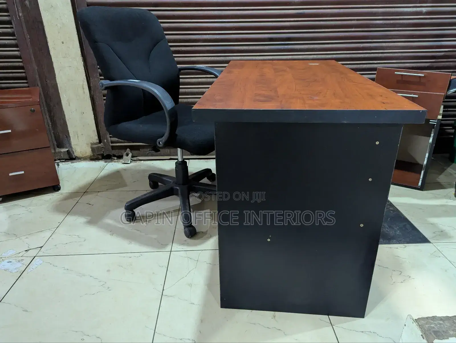 120cm Office Desk, With a Fabric Adjustable Chair