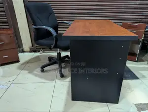 120cm Office Desk, With a Fabric Adjustable Chair