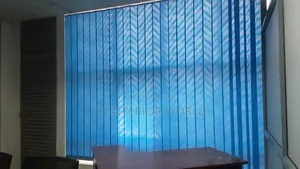 Stripe Blue Office Blinds