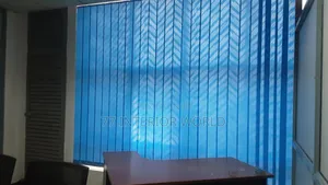 Stripe Blue Office Blinds