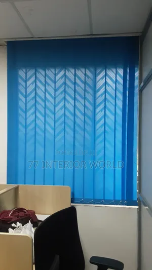 Small Space Blue Window Blinds
