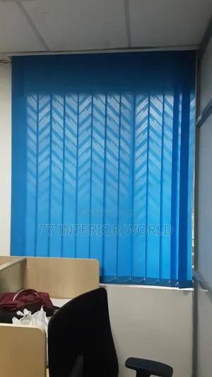Small Space Blue Window Blinds