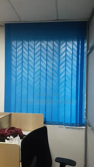 Small Space Blue Window Blinds
