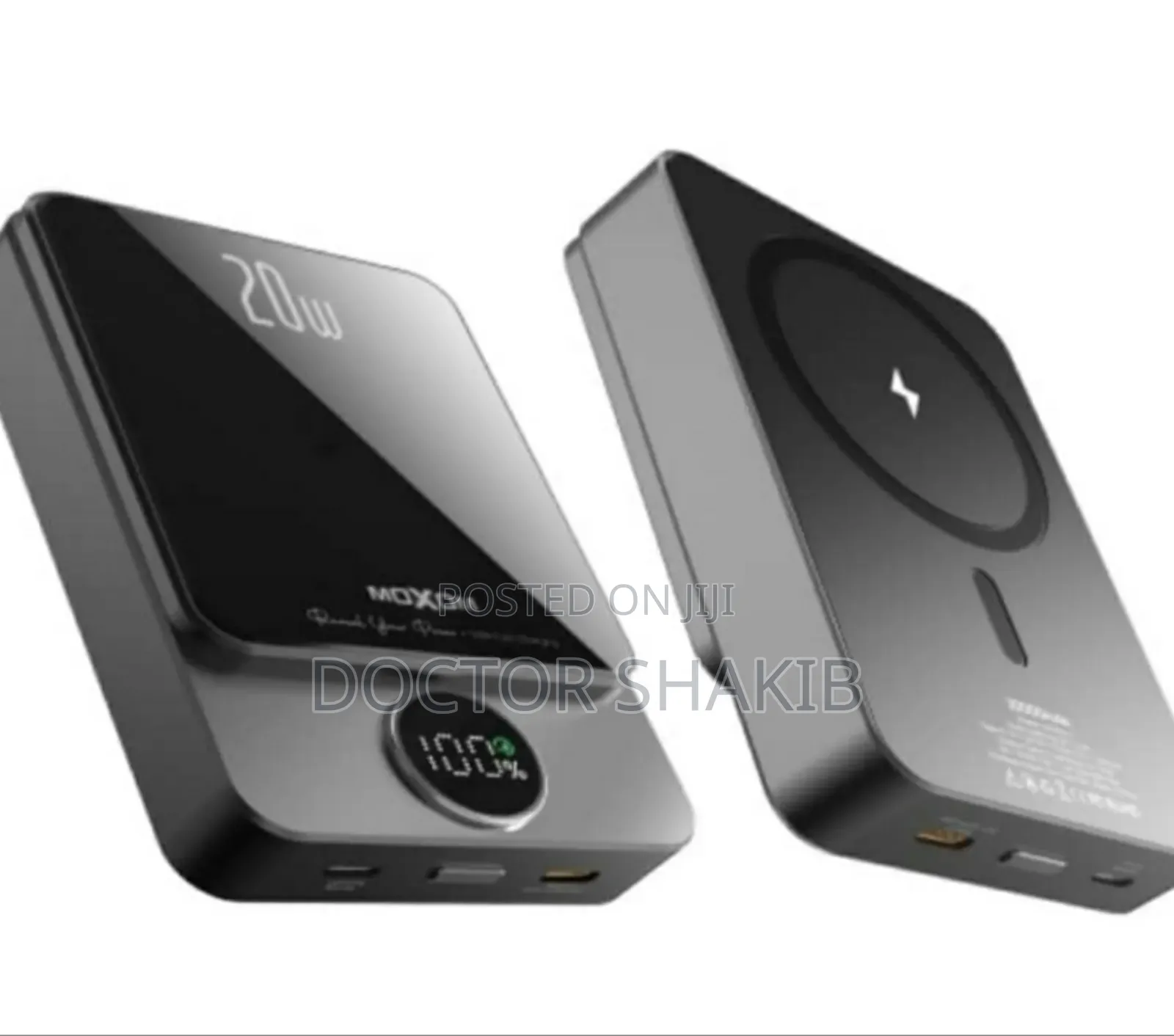 Original Moxom 10,000mah Wireless Magnetic Wired Power Bank