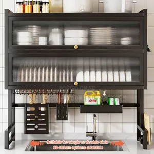 2 Layers Over the Sink Dish Rack With Covers