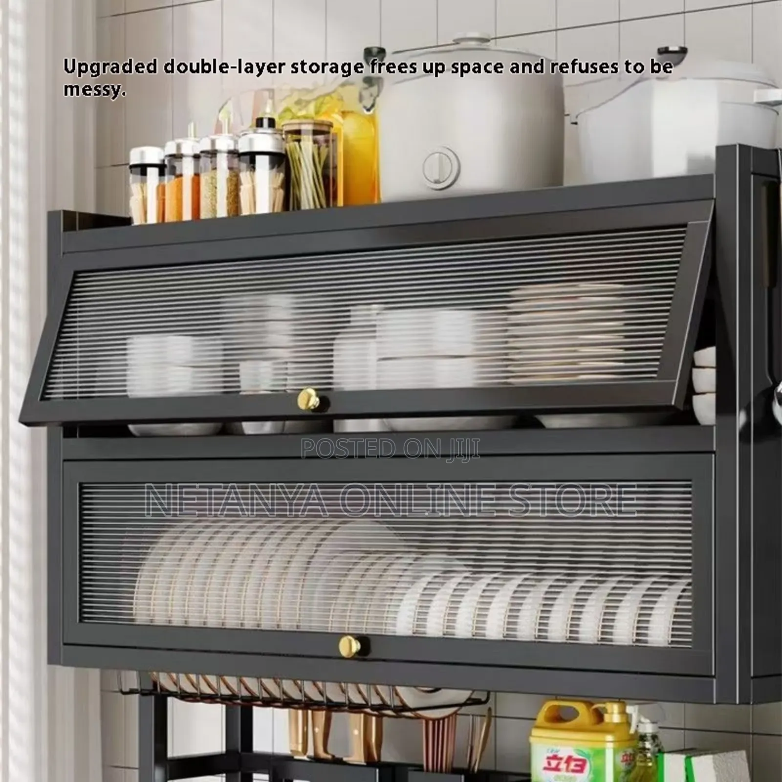 2 Layers Over the Sink Dish Rack With Covers