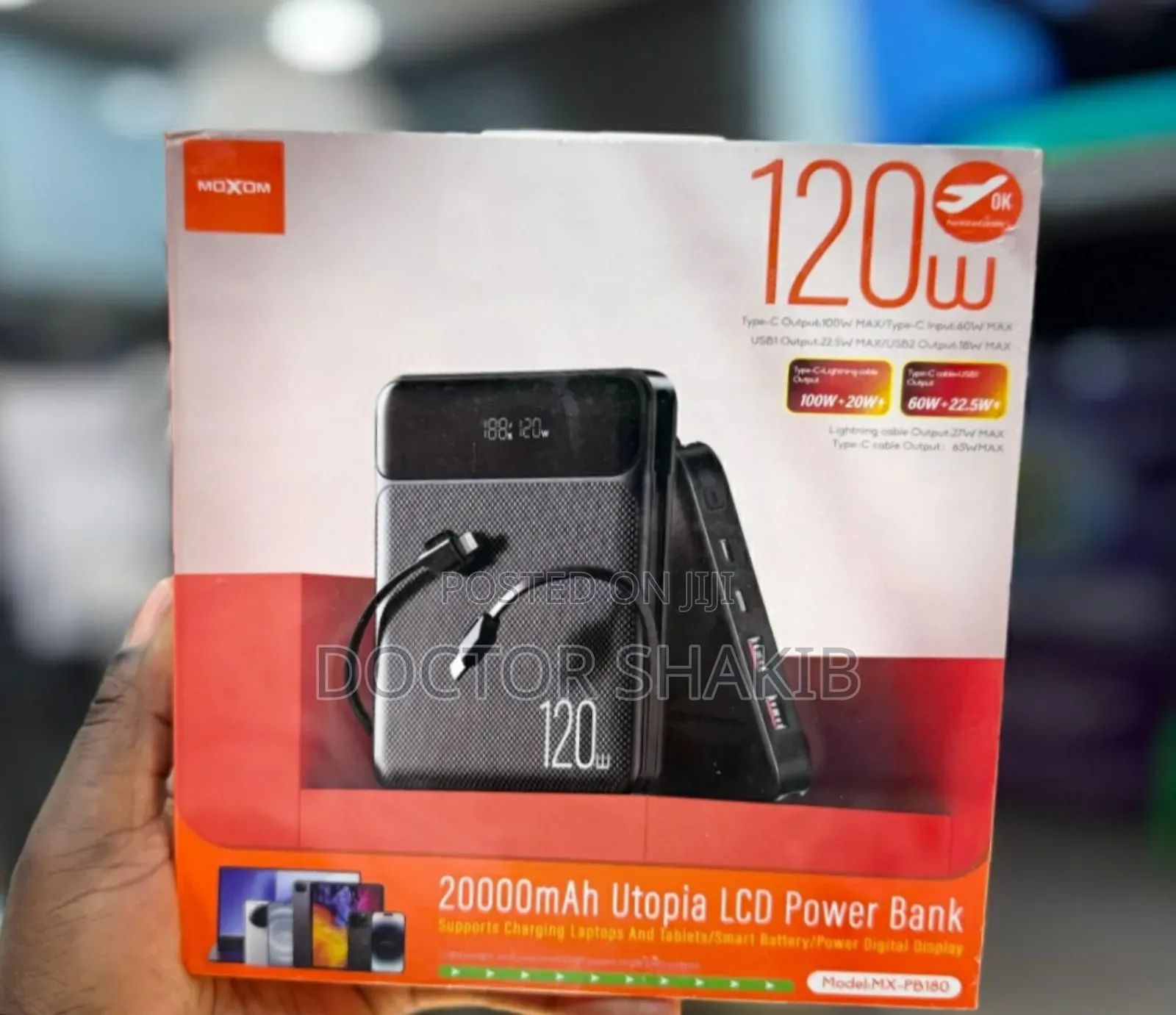 Quality Moxom 120w 20,000mah LCD Power Bank