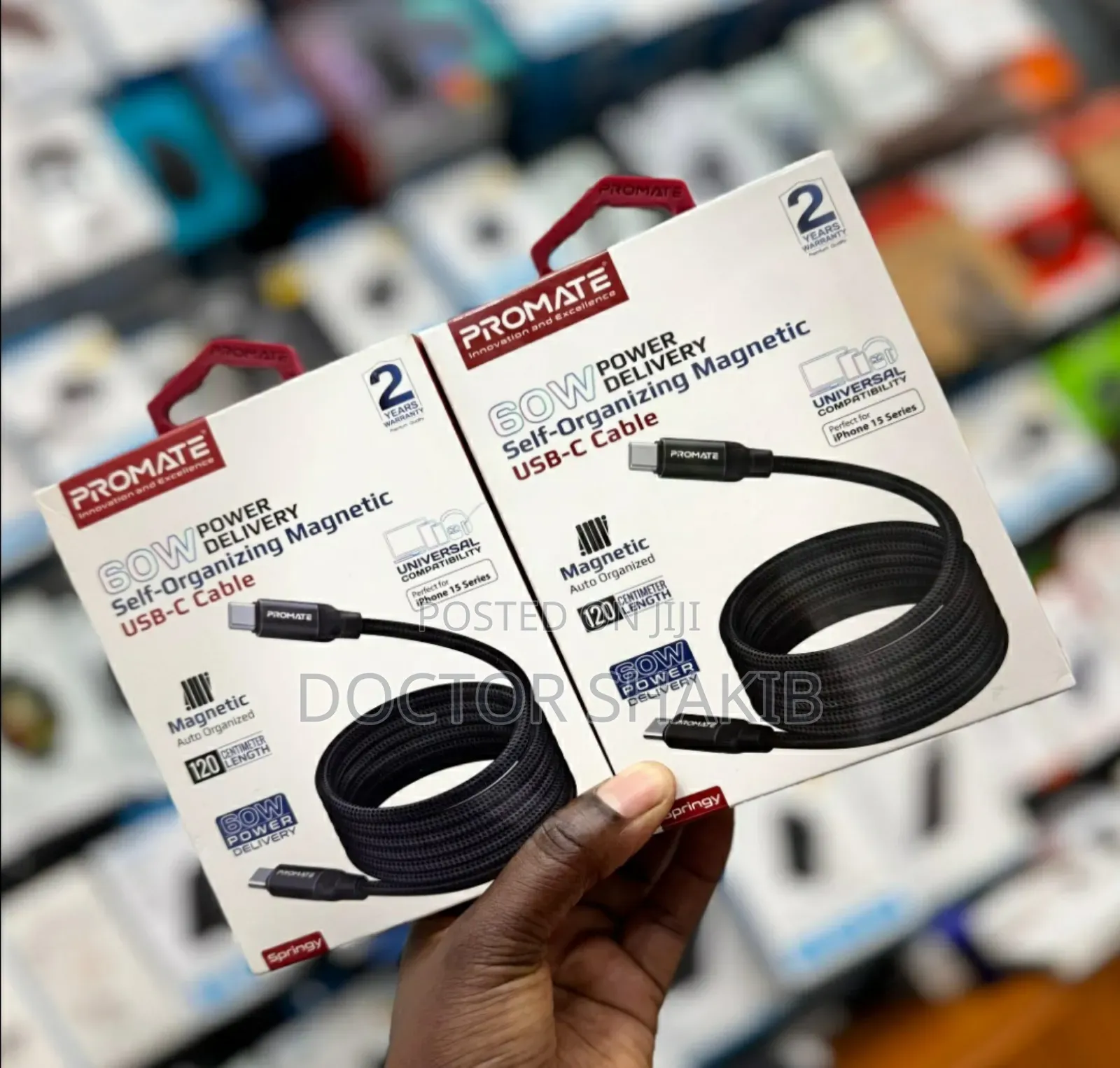 Original Promate 60w Power Delivery Usb-C Cable