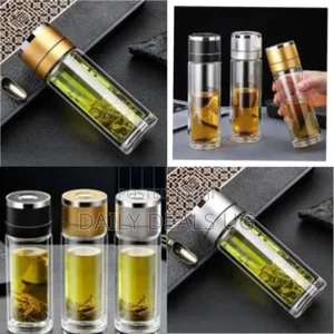 380ml Quick Open and Close Lid Tea Separation Bottle One-Handed Snap