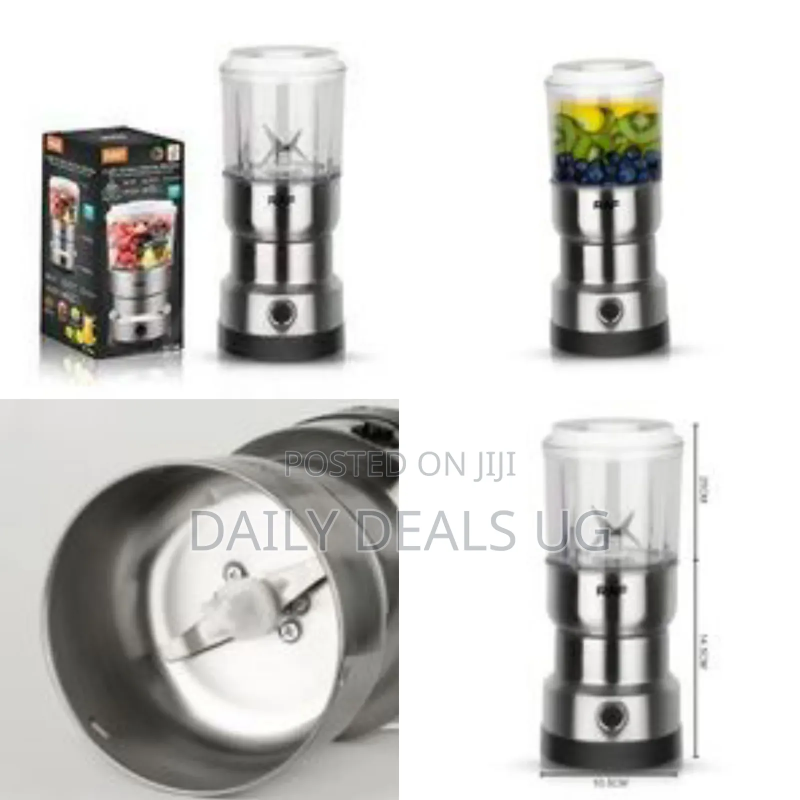 Raf 2 in 1 Stainless Steel Wet Dry Mini Electric Spices Coffee Grind