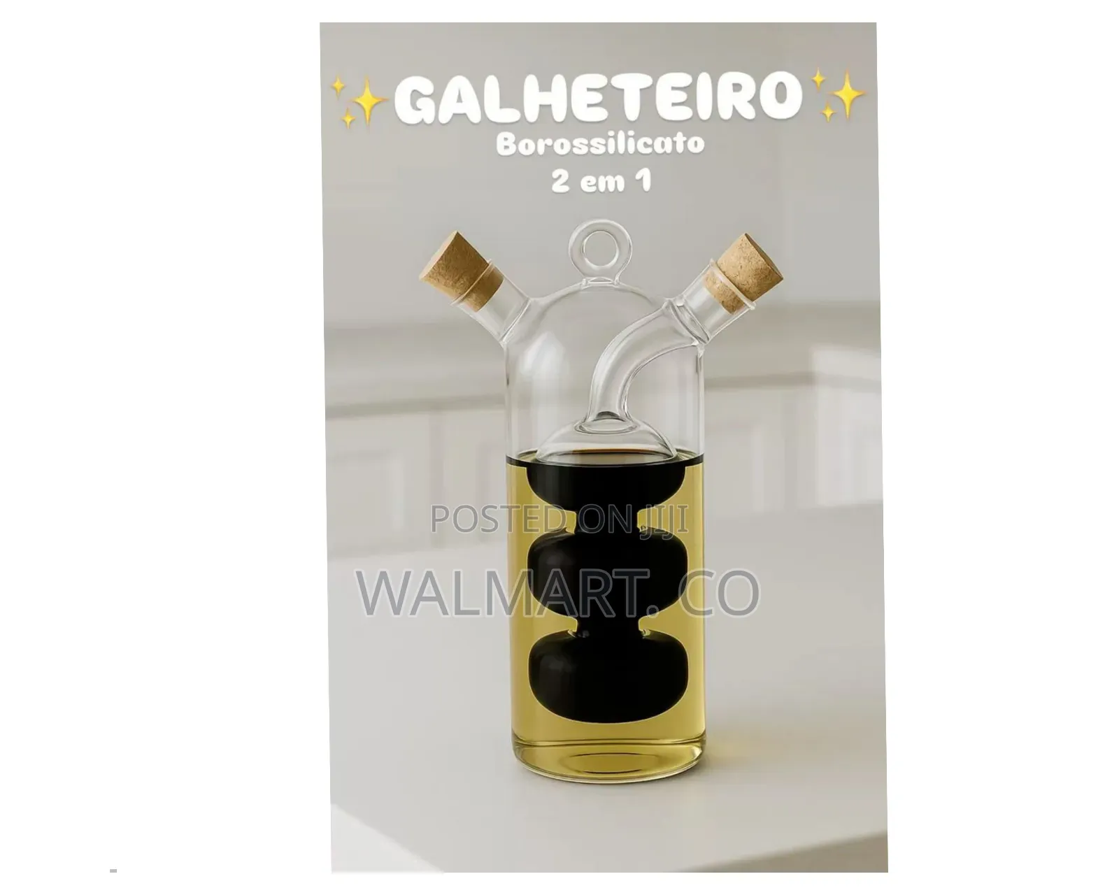 2 in 1 Oil and Vinegar Dispenser Dual Seasoning Jar