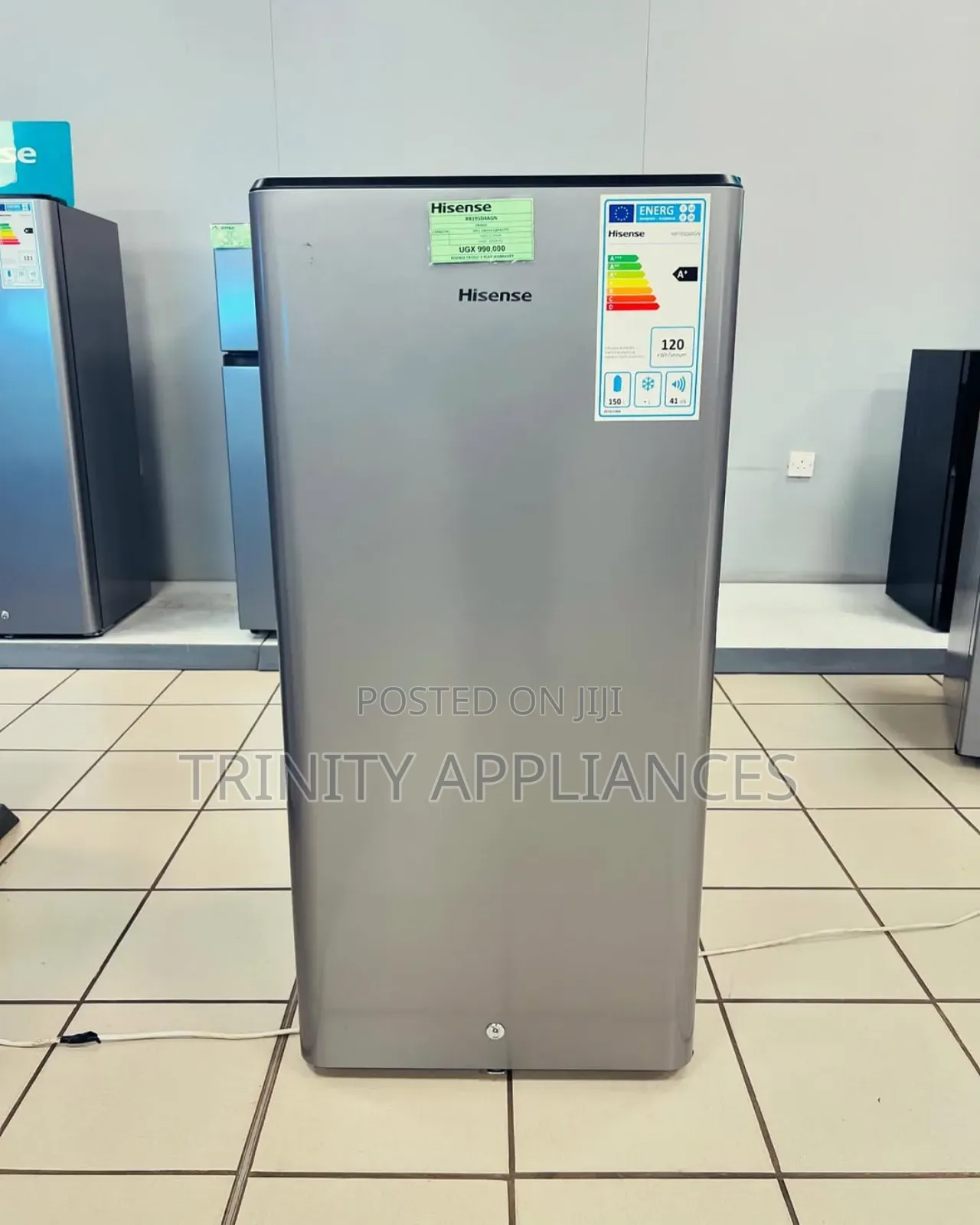 Hisense 195 Liter Single Door Fridge, Defrost, Silver, Rr195dags