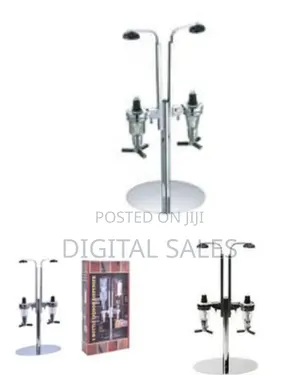 2 Bottle Revolving Bar Butler Drink Liquor Dispenser Stand Alcohol