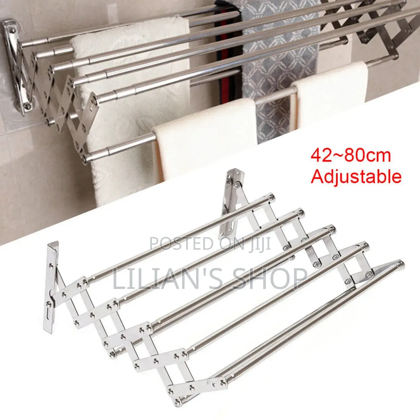 Telescopic Wall Mounted Towel and Clothes Organisers