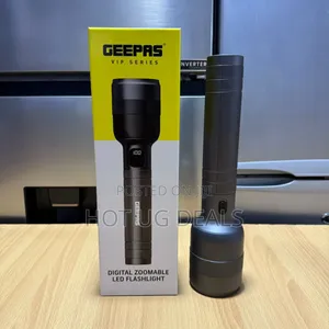 Geepas Digital Zoomable Led Rechargeable Flashlight