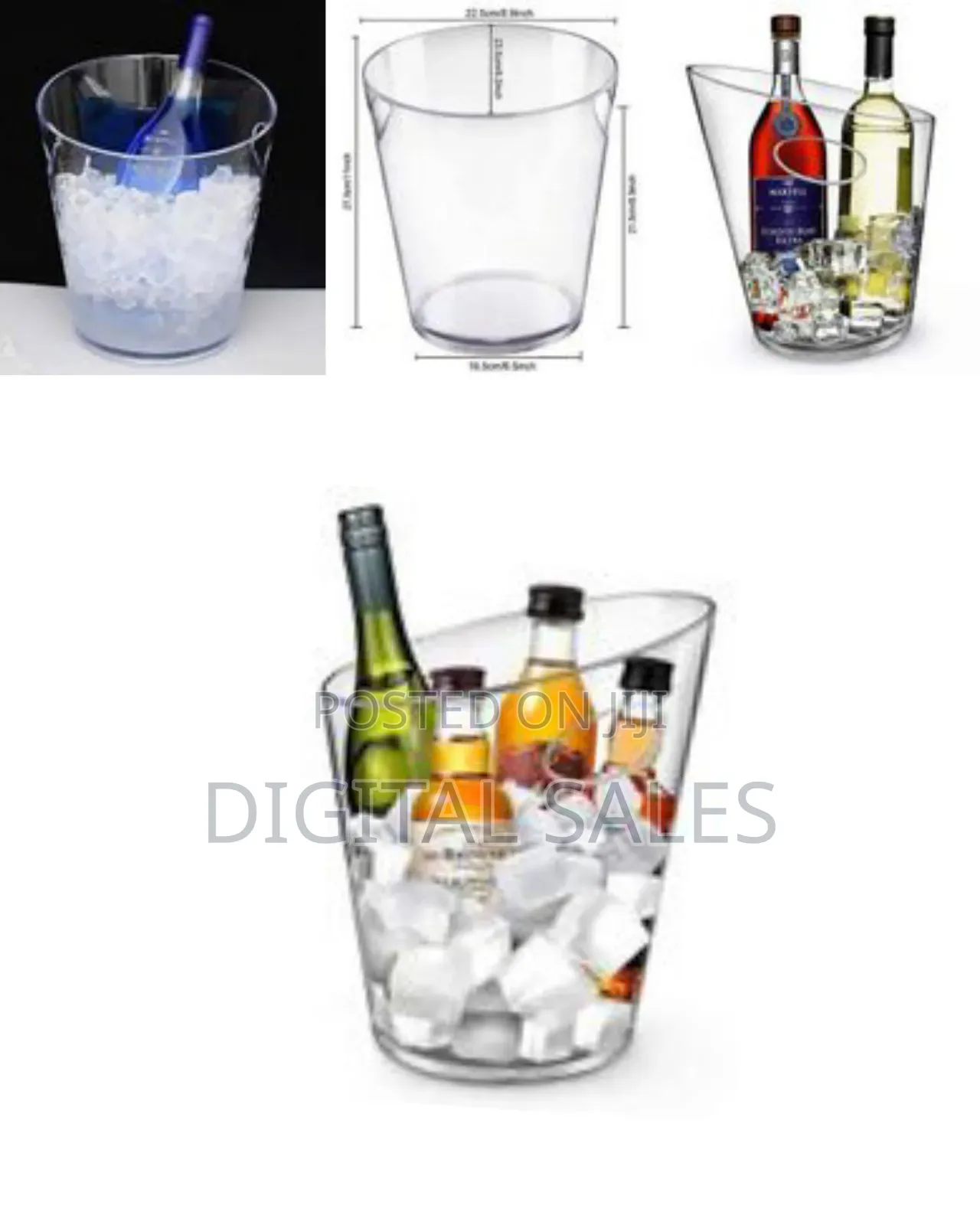 6.5l Acrylic Cooler Beer Wine Champagne Ice Bucket With Lid for Partie