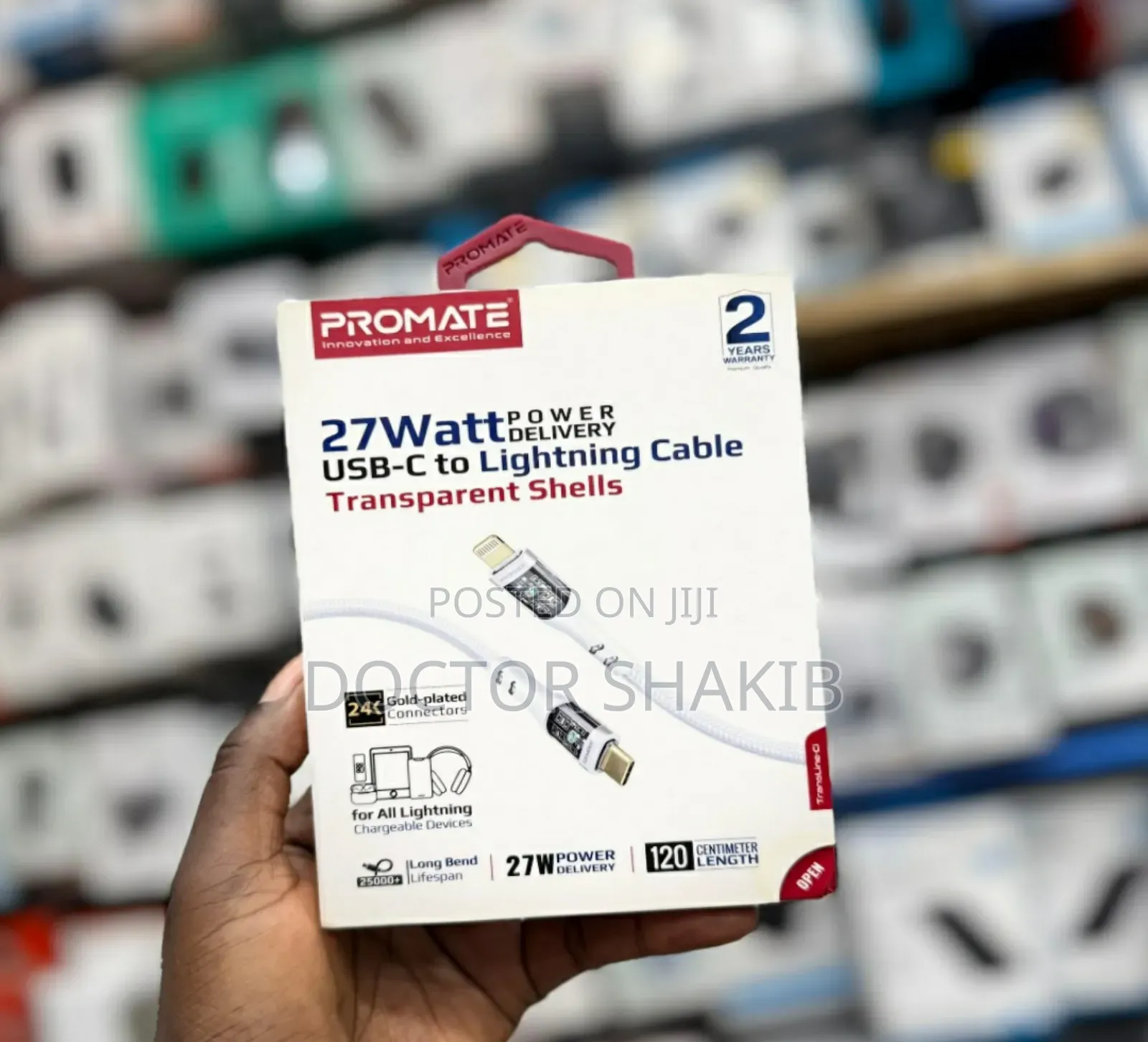 New Promate 27w Power Delivery Usb-C to Lightning Cable
