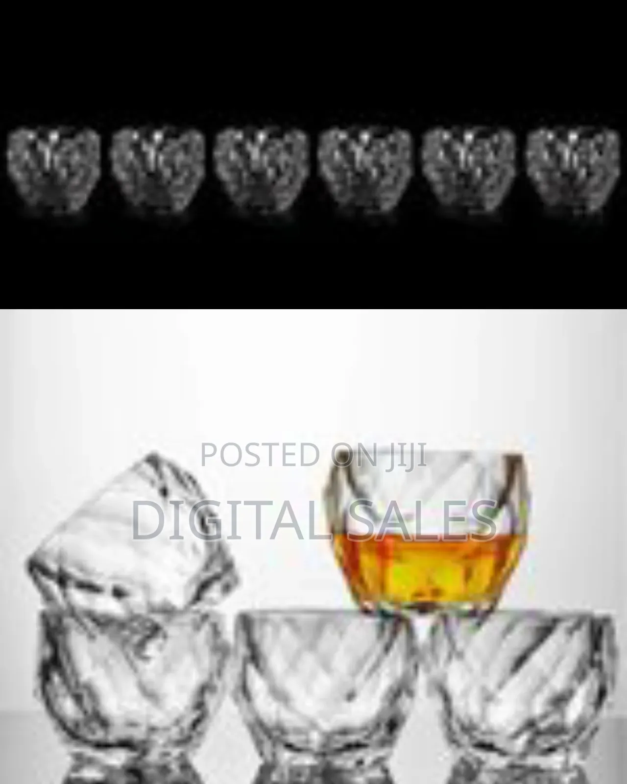 6 Piece Crystal Rum Whiskeyglasses Set Bar Glass for Drinking Bourbon