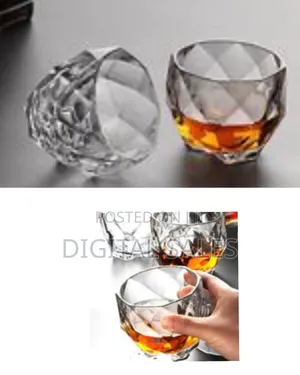 6 Piece Crystal Rum Whiskeyglasses Set Bar Glass for Drinking Bourbon