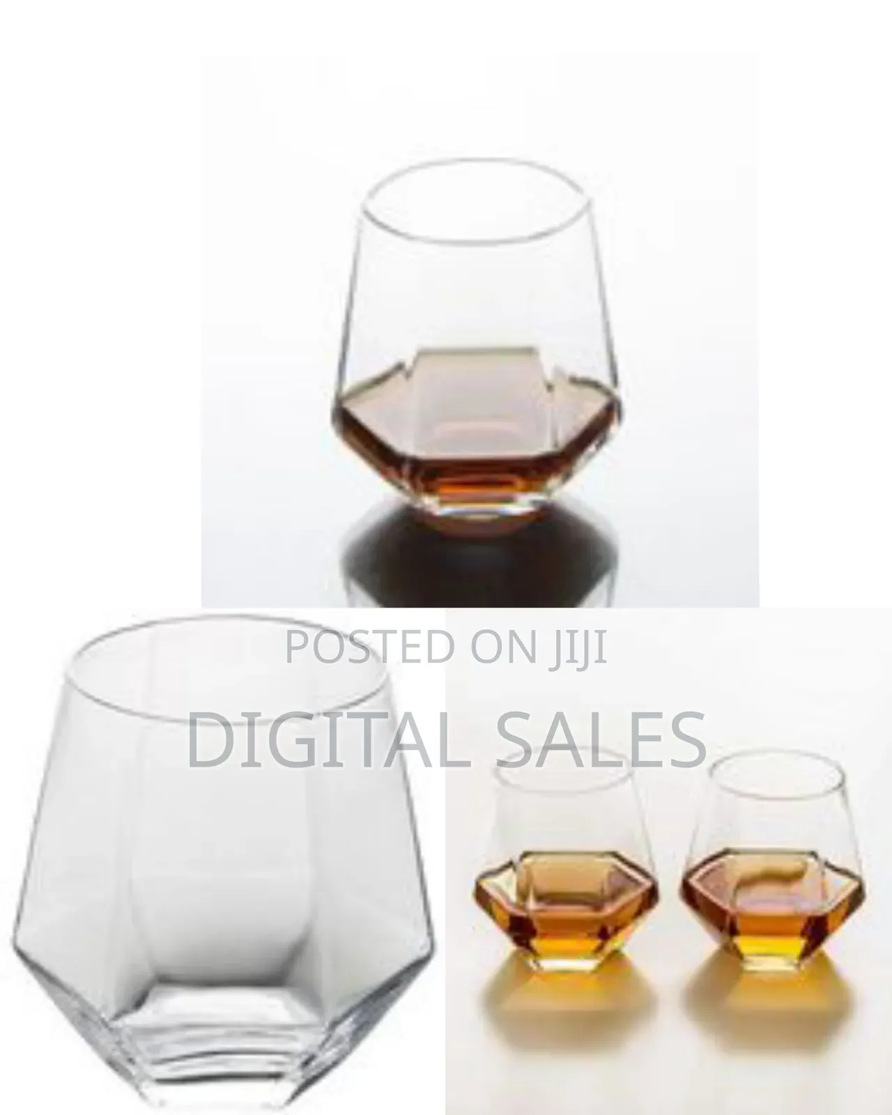 6 Pieces Of Diamond Wine Juice Cup Glasse