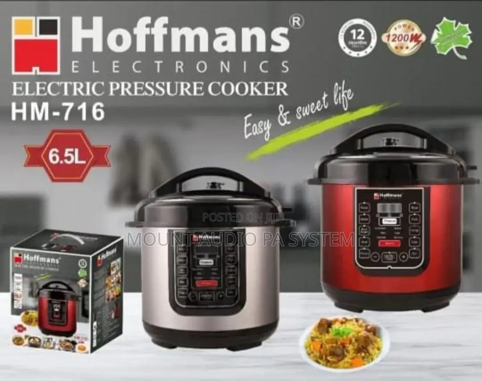 Hoffmans 6litres Electric Pressure Cooker