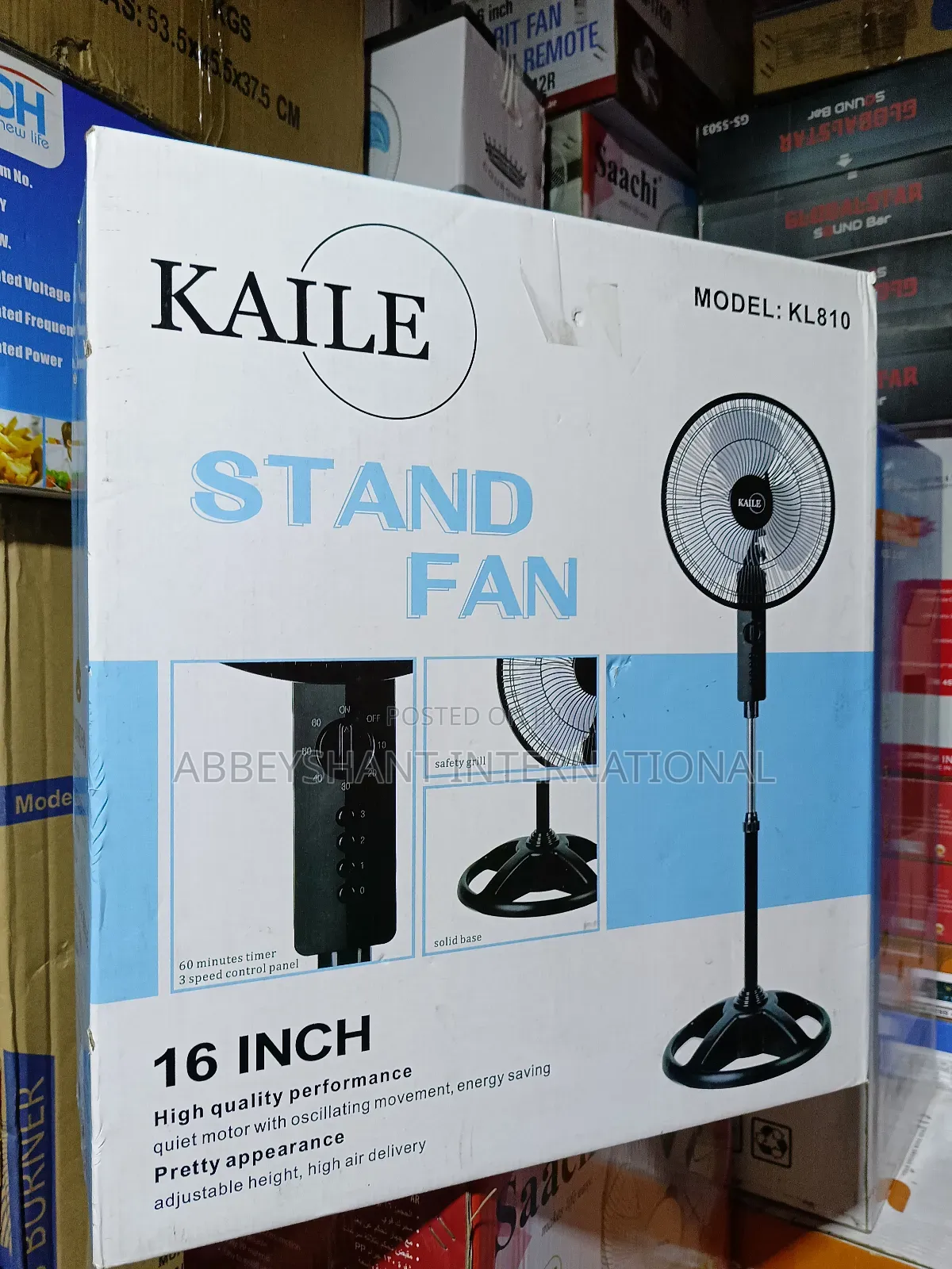 Kaile Stand Fan/3 Blade Stand Fan