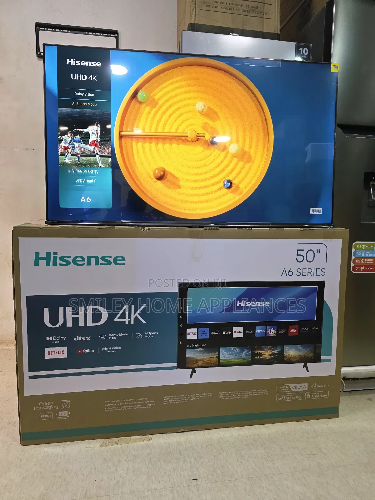 Brand New 50inches Hisense Uhd- Vidaa Smart Tv With Dolby Atmos