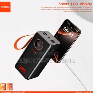 Moxom 50,000mah 22.5w LCD Display Power Bank