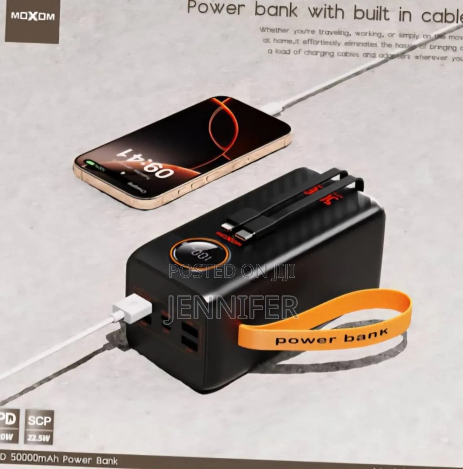 Moxom 50,000mah 22.5w LCD Display Power Bank