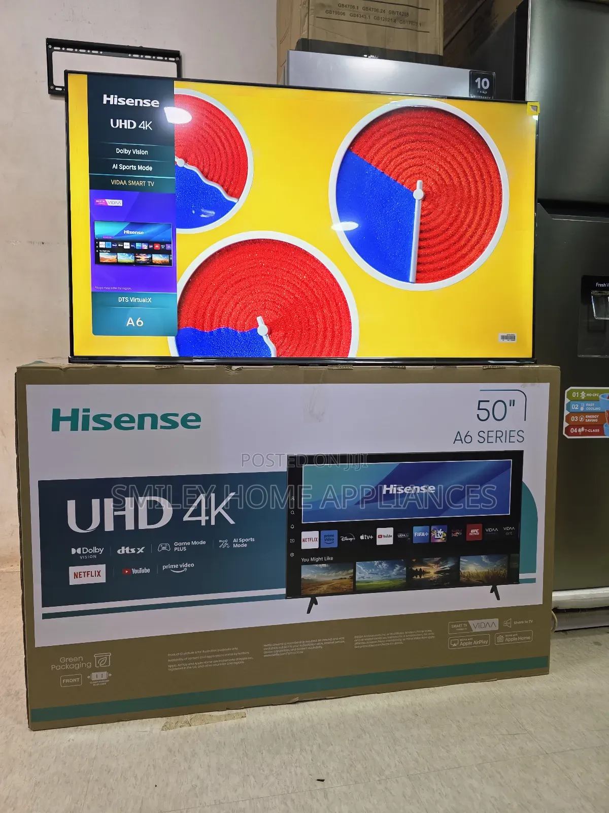 Ultra Hd- Hisense 50inches Smart Vidaa With Dolby Atmos Sound System