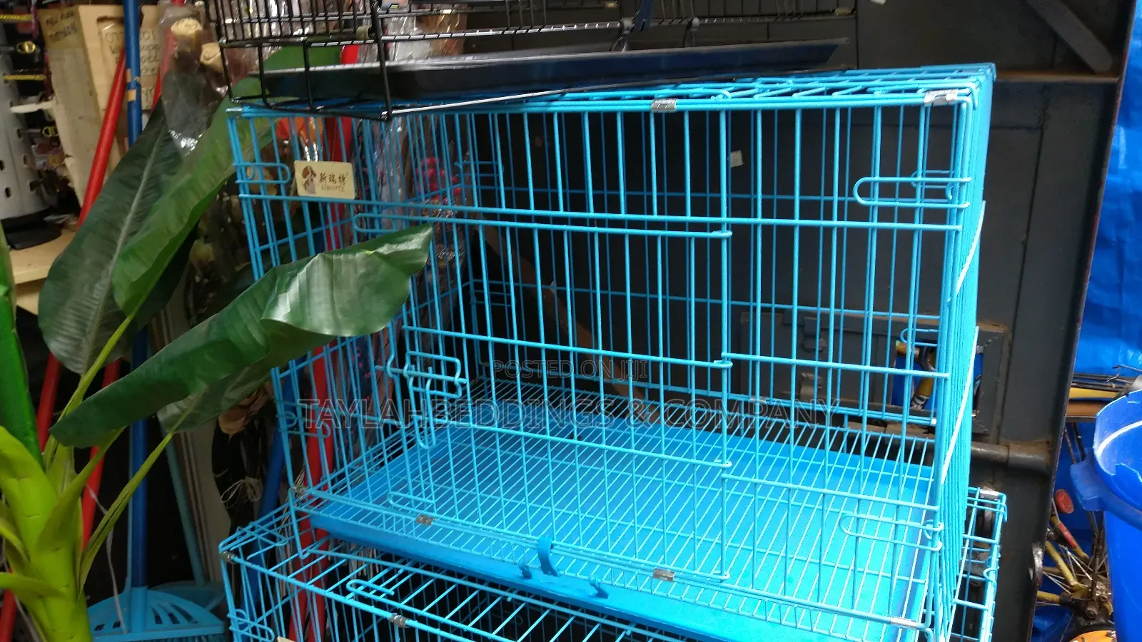 Double Door Folding Metal Cage Kennel With Removable Tray