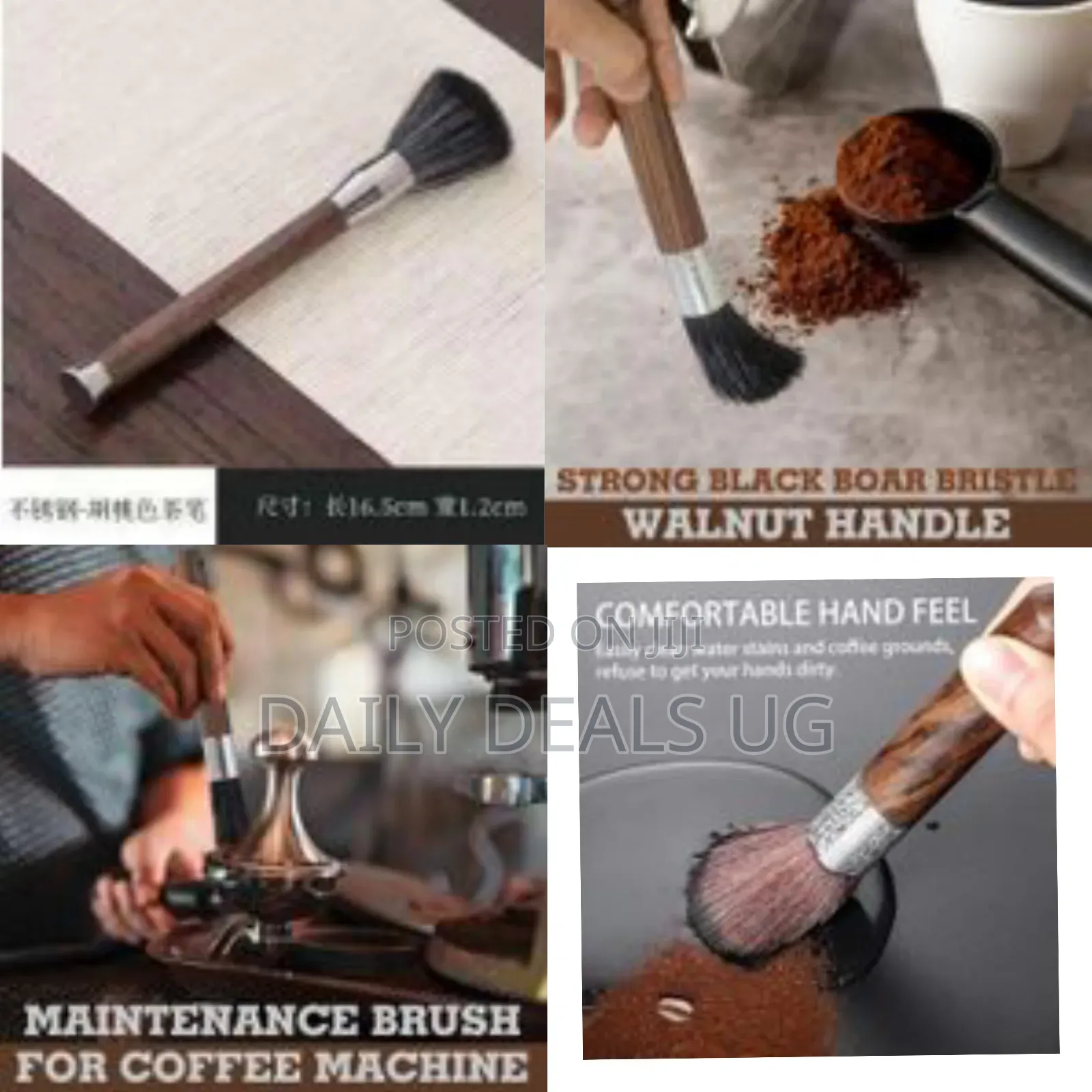 Coffee Grinder Cleaning Brush With Wood Handle Barista Brush