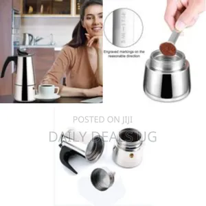 6 Cups Moka Pot Large Capacity Stainless Steel 304 Moka Pot Coffee