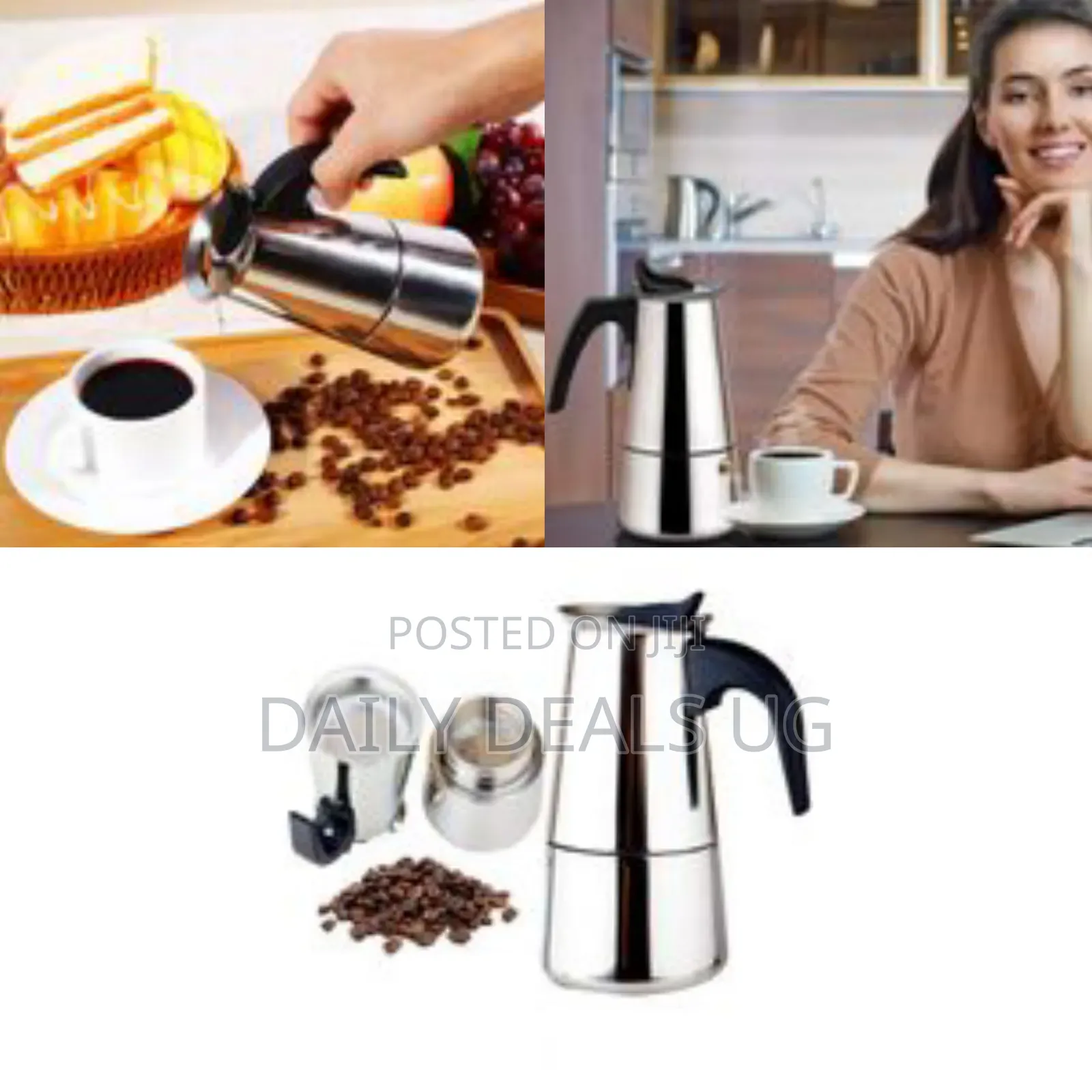 9cups Moka Pot Large Capacity Stainless Steel 304 Pot Coffee Maker
