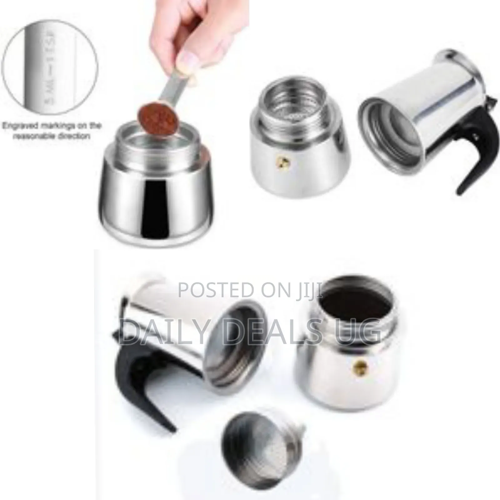 9cups Moka Pot Large Capacity Stainless Steel 304 Pot Coffee Maker
