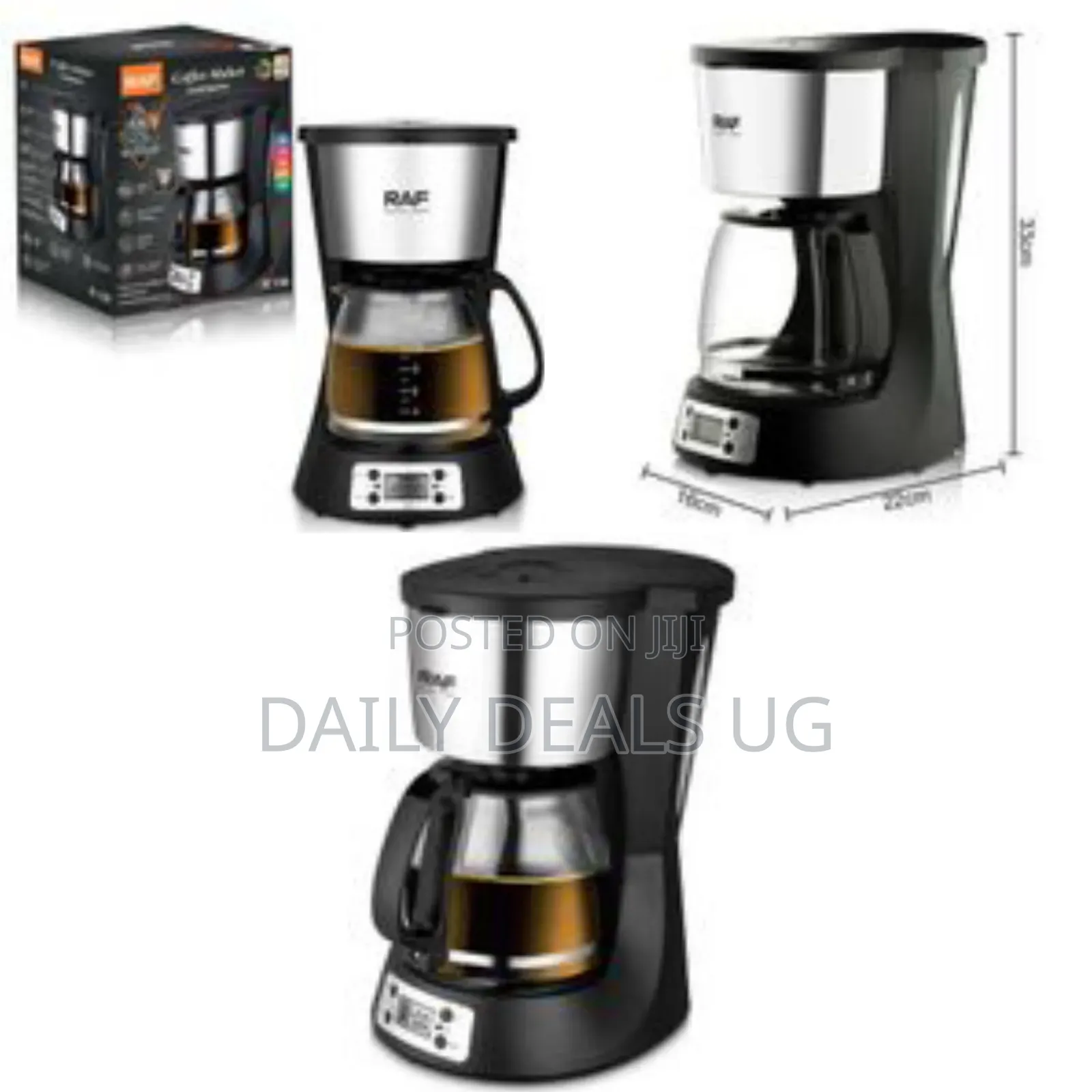 Raf New Digital Glass Display 1.5l Coffee Drip Espresso Coffee Machine