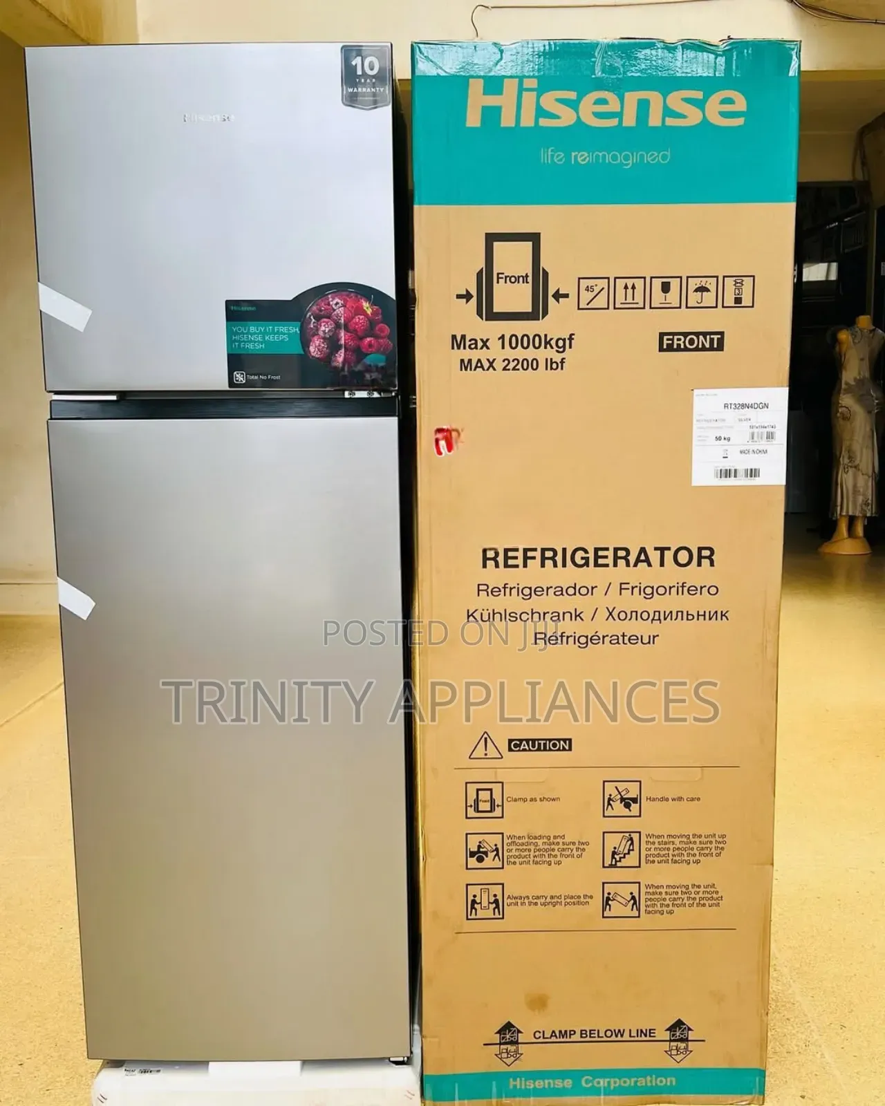 Hisense 328l Double Door Refrigerator Rt328n4dgn Total No Frost