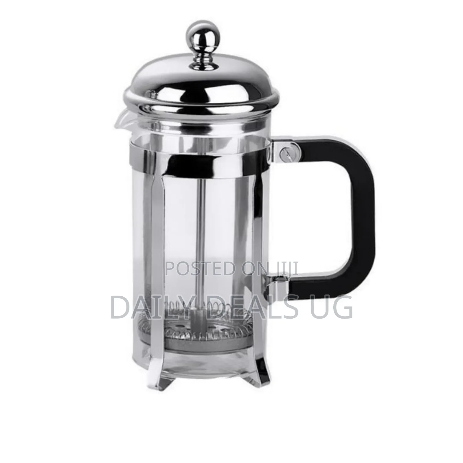 Stainless Steel French Press Coffee Espresso Tea Maker, 600ml, Silver