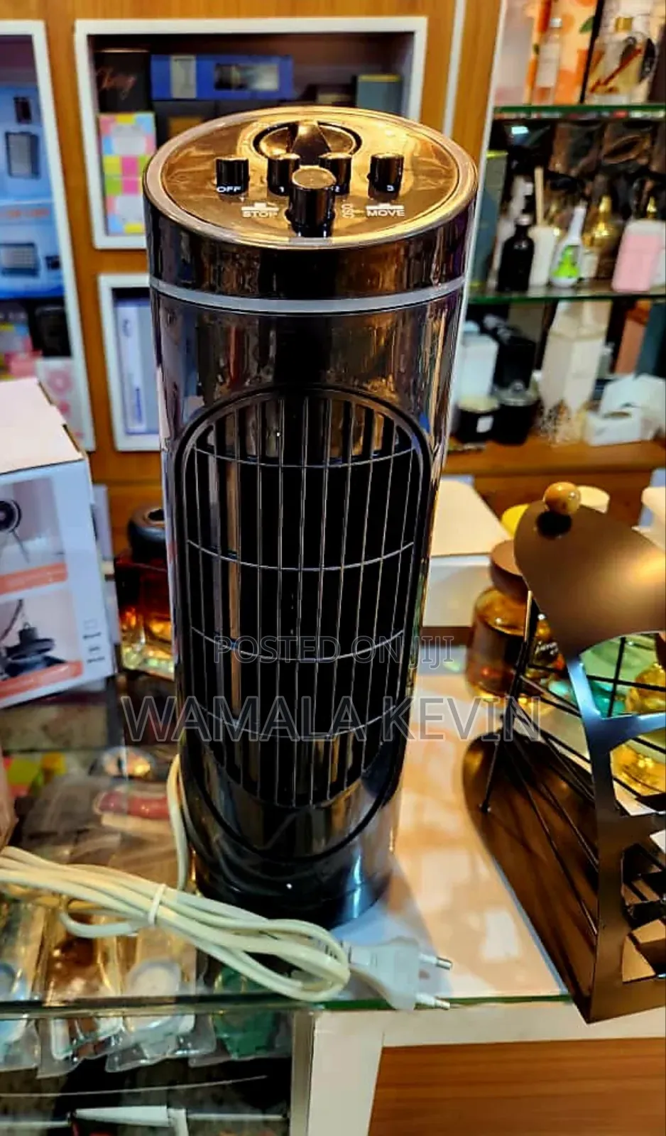 A Neo 14” 6 Speed Electric Desk Tower Fan.