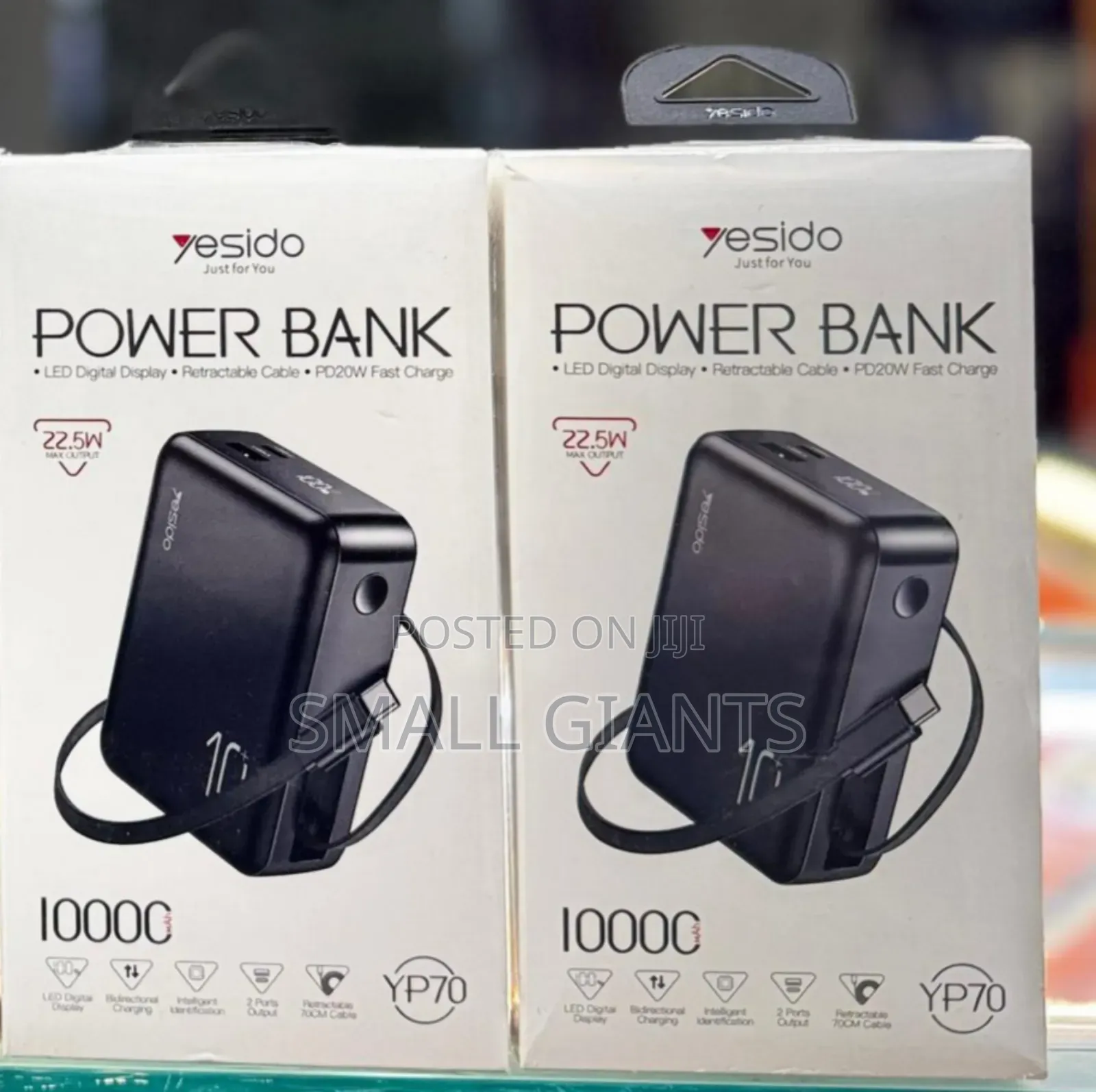 Yesido Yp70 Power Bank 22.5w Led Digital Display