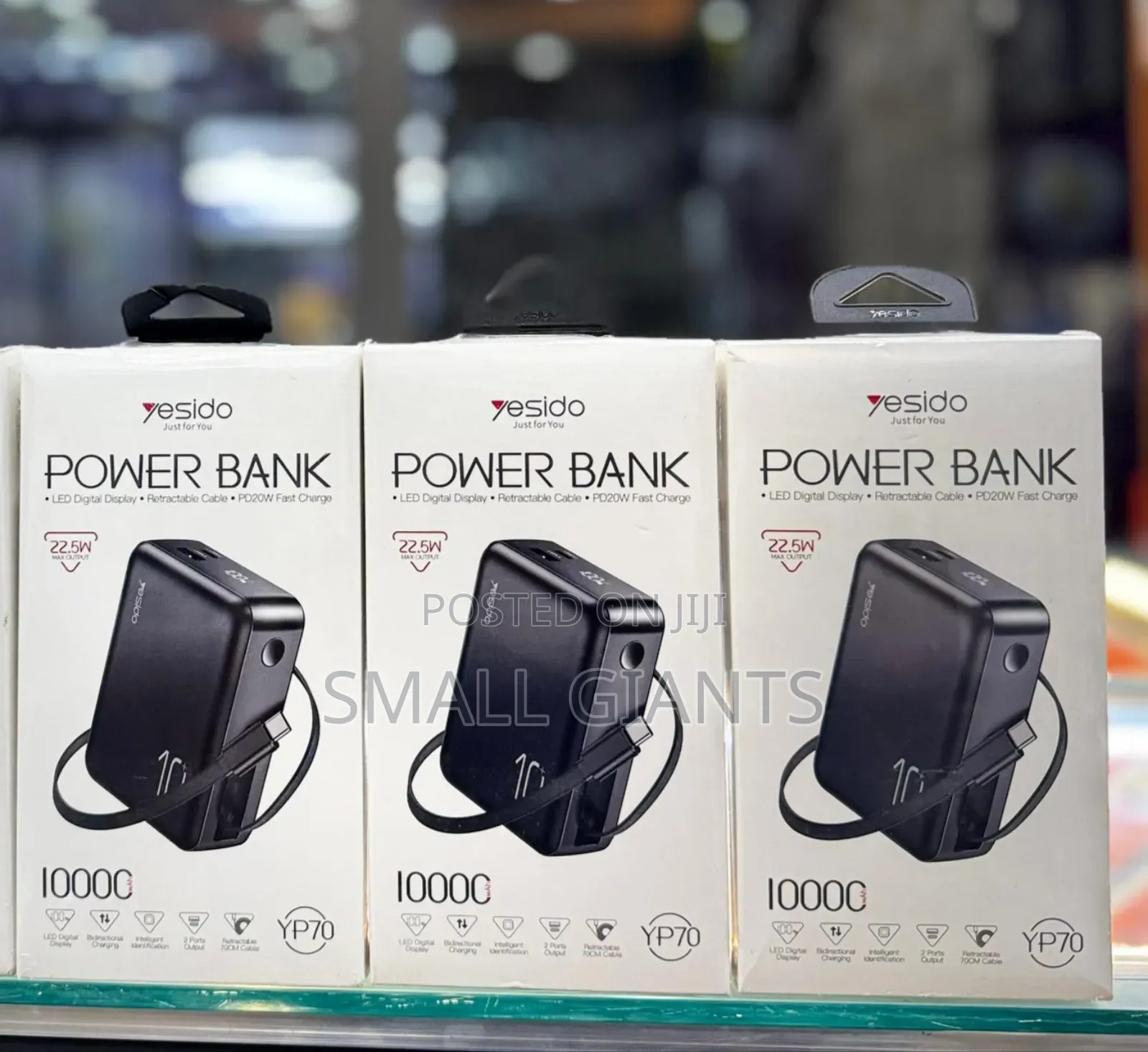 Yesido Yp70 Power Bank 22.5w Led Digital Display