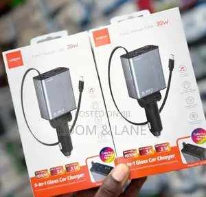 Moxom 5 in 1 Gloss Car Charger Mx-Vc48