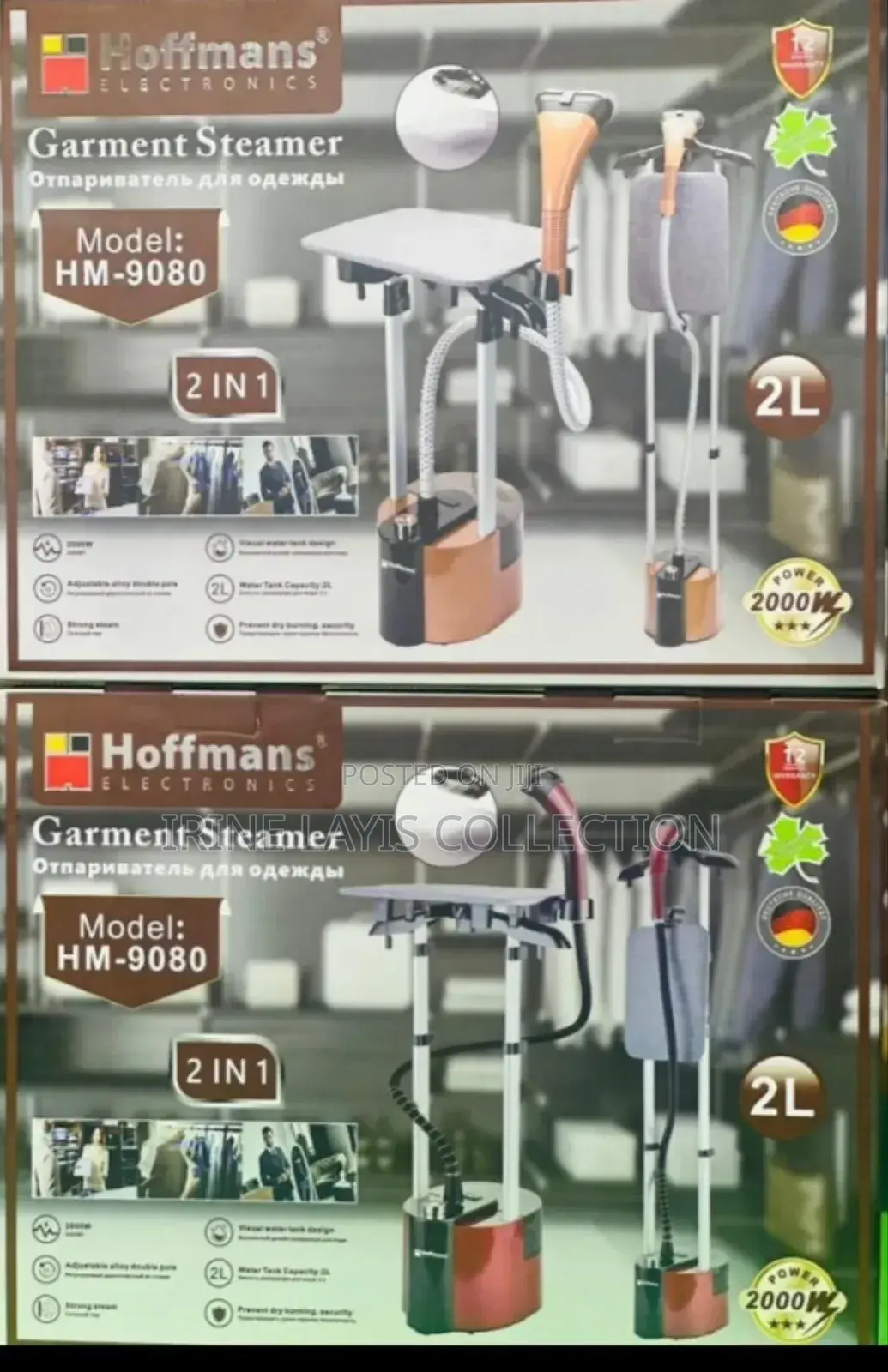 Hoffmans Hm-9080 2-in-1 Garment Steamer.