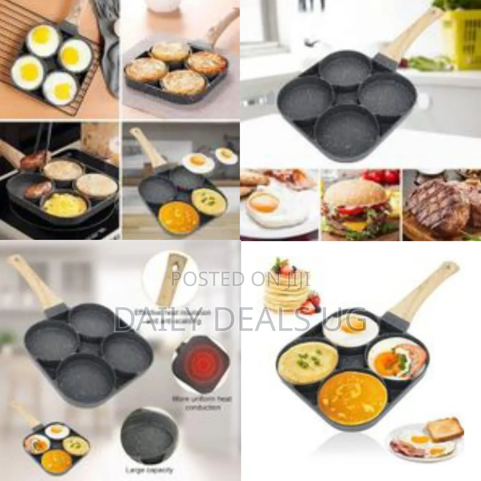 Temperature Sensitive 4-Hole Non-Stick Aluminium Hamburger