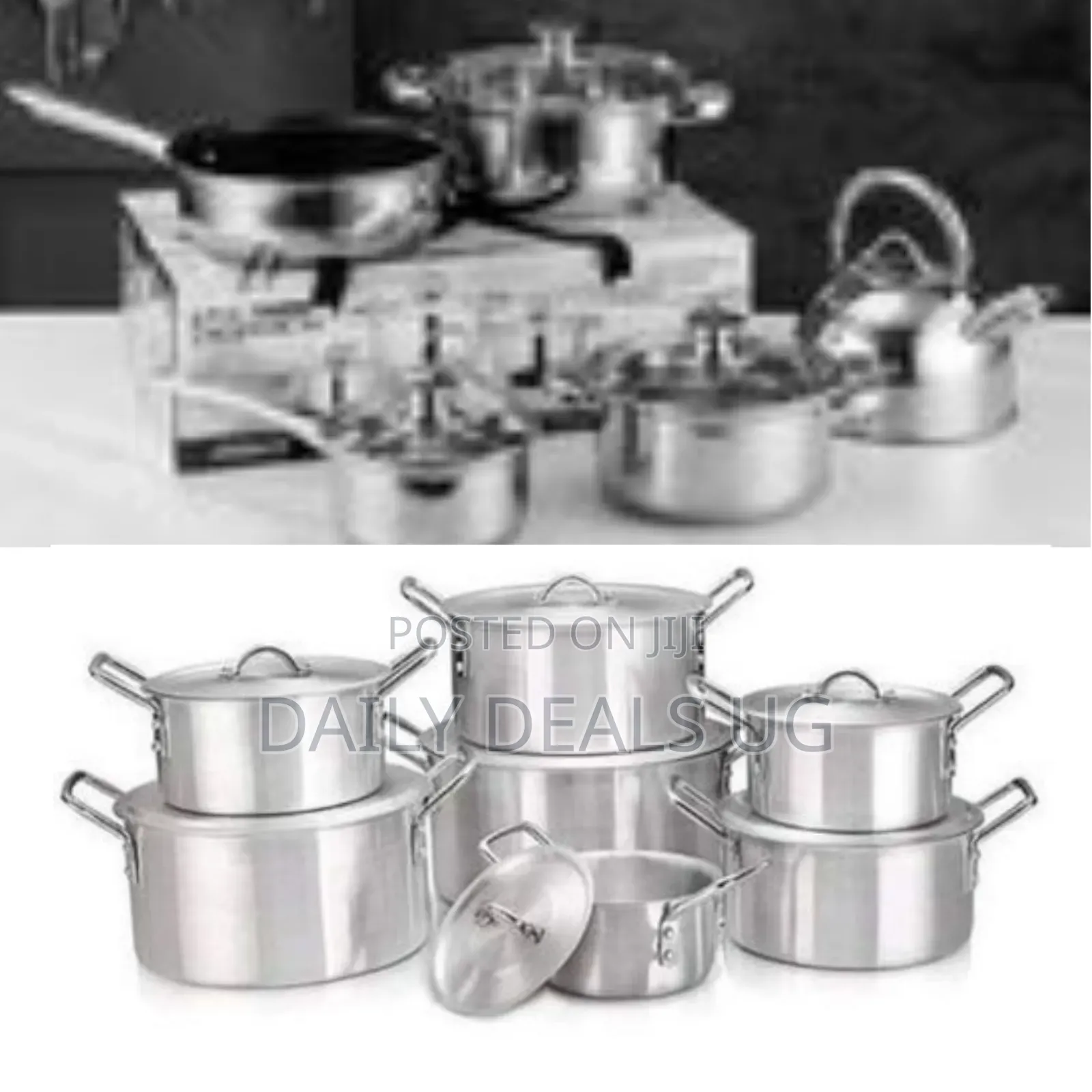 8pc Stainless Steel Saucepans Cookware Pots With Kettle and Frying Pan