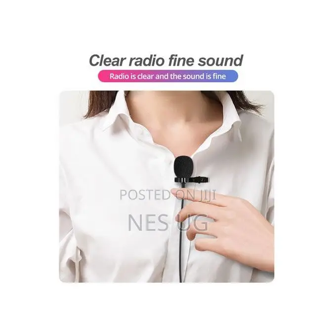 Portable 3.5mm Lavalier Microphone For Phones, Tablets, Video Camera