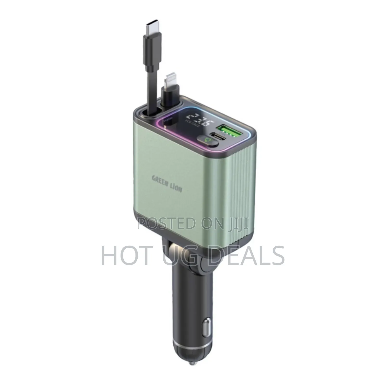 Green Lion Retractable 90w Car Charger